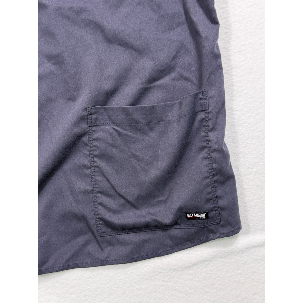 Grey's Anatomy Scrub Top Women Large Gray V-Neck Pocket 71166 Professional Wear - Picture 3 of 8